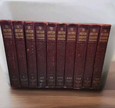 The American Educator 1954 Encyclopedia Complete 1-10 Volume Set-image
