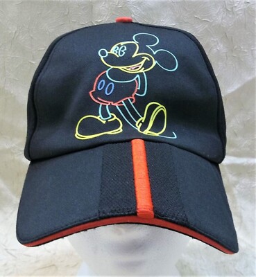 Walt Disney World Neon Mickey Mouse Hat Adjustable Adult Cap WDW Park Exclusive-image