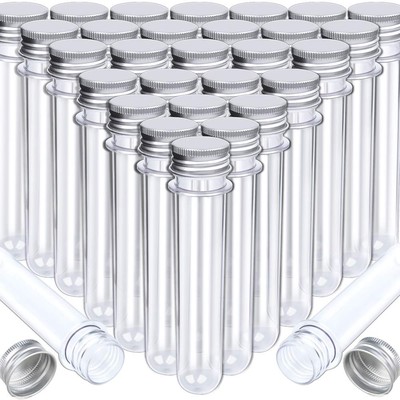30 Pack Science Party Test Tubes 45 ml 25x140mm,Clear Plastic Test Tubes Gumb...-image