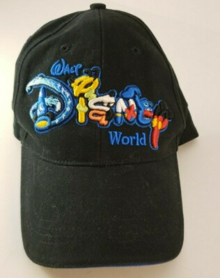 Walt Disney World Adult Size Black Adjustable Strap Back Cap Embroidered Hat-image