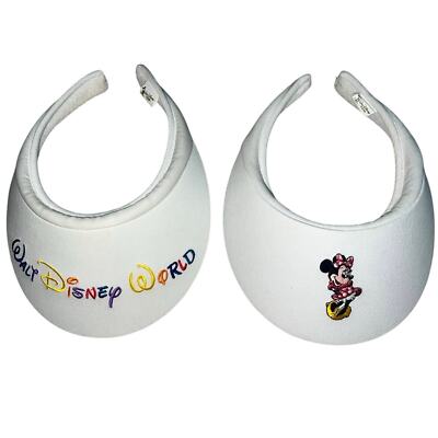 Vintage Walt Disney World parks MINNIE MOUSE golf Visor bundle one size y2k hats-image