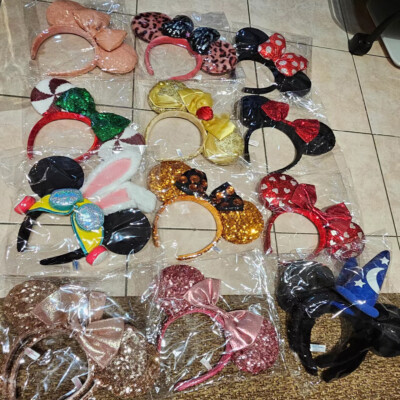 100+Styles Mickey Paris Magical Bow Belle Disney Park Minnie Mouse Ears Headband-image