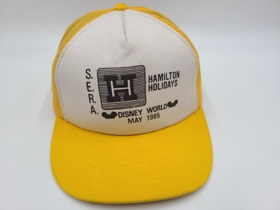 Vintage Walt Disney World May 1985 SERA Hamilton Holidays Mesh Snapback Hat Cap-image