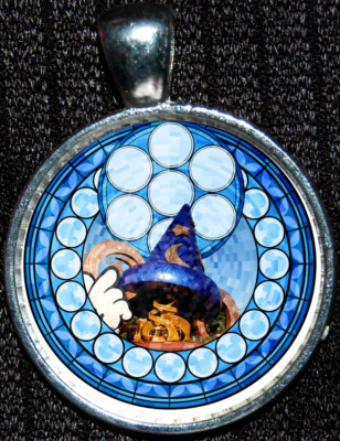 Sorcerors Hat MGM Studios Disneyland Disney World WDW Silver Pendant Necklace-image