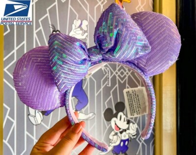 Chevron Iridescent Purple Lavender Spring Ears Headband Disney Parks-image