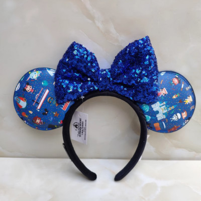 Disney‘ Parks Loungefly Chibi Park Icons Mickey Minnie Mouse Ears Headband-image