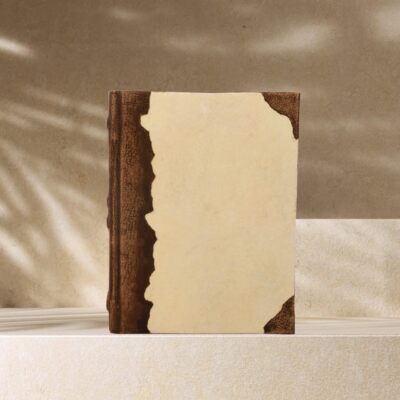 Rustic Vintage Leather Journal - Handmade Antique Leather Bound Diary Notebook-image
