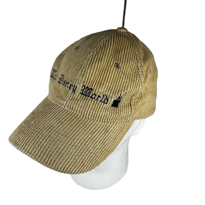 Vintage Walt Disney World Adjustable Strap Hat Tan Khaki Beige Corduroy Cap SEE-image