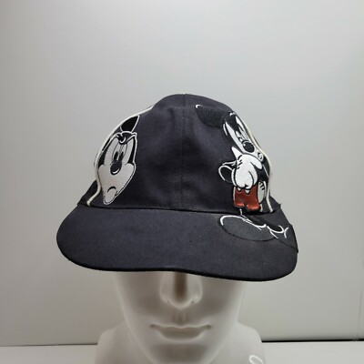 Walt Disney World Mickey Mouse Flat Brim Baseball Hat Cap Black Disney Resort-image