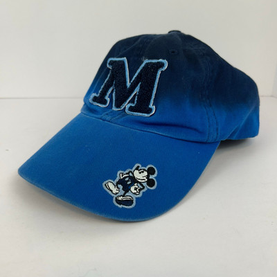 Walt Disney World Mickey Mouse Letter M Blue Cap Baseball Hat Adjustable-image