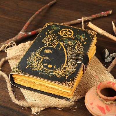 Blank Spell Book of Shadows Journal Little Witch Cat Printed Witchcraft Supplies-image