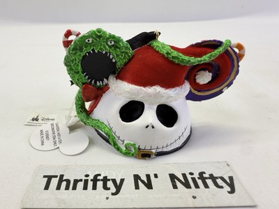 Disney Parks Santa Jack Skellington / Sandy Claws Mickey Mouse Ears Hat Ornament-image