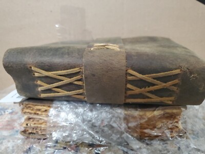 Vintage Leather  Bound Journal 200 Deckle Edge Cotton Paper by Leather Village-image