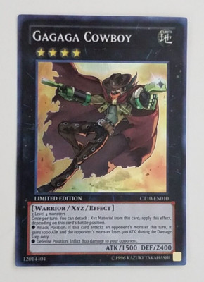 Yu-Gi-Oh! TCG Gagaga Cowboy 2013 CT10-EN010 Limited Super Rare MINT-image