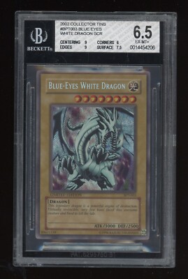 Blue Eyes White Dragon BPT 003 BGS 6.5 Limited Edition Yugioh 2002 NICE SUBS-image