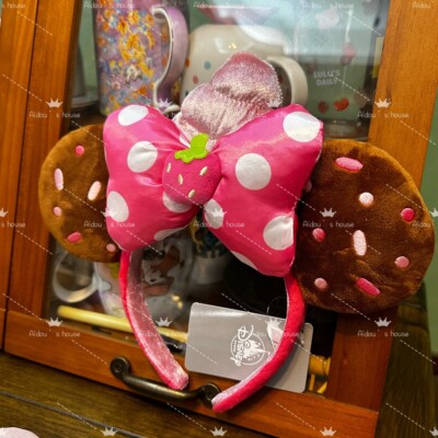 Disney Parks Strawberry Cupcake Munchlings Minnie Mouse Ears Headband Disneyland-image