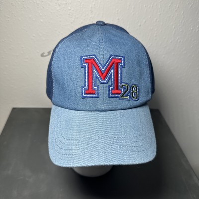 Walt Disney World Parks Mickey Mouse 28 Big M Wash Denim Baseball Hat Cap NWT-image