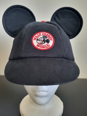 VTG 90s Mickey Mouse Ears Walt Disney World Hat Black Snapback Goffy'S Hat Co.-image