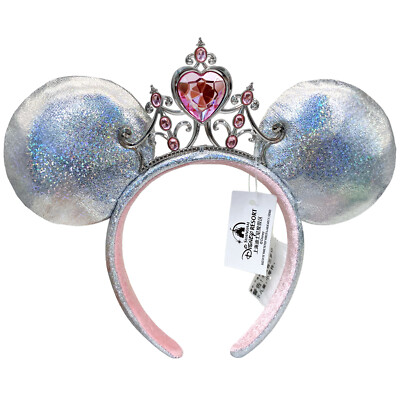 Disney Parks Mickey Ears Headband Iridescent Princess Ears with Tiara-image