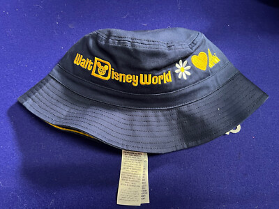 Disney Parks Bucket Hat WALT DISNEY WORLD Navy Blue New 2023-image