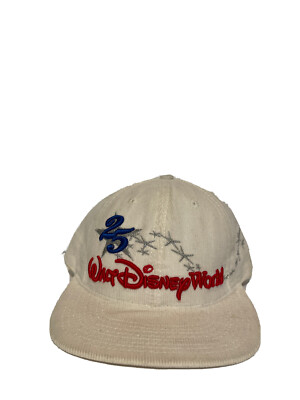Vintage Walt Disney World Baseball Cap 25th Anniversary Goofys Hat co Corduroy -image