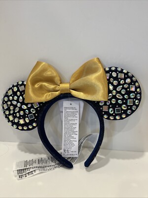 Disney Walt Disney World 50th Anniversary Jeweled Minnie Ears Headband Adult-image