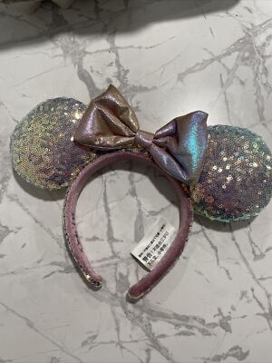WDW Minnie 50th Anniversary Ears Earidescent Iridescent Pink Disney Parks-image