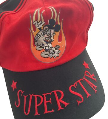 Disney World Mickey Mouse Hat Cap Youth Superstar So Cool Guitar Kids Child Size-image