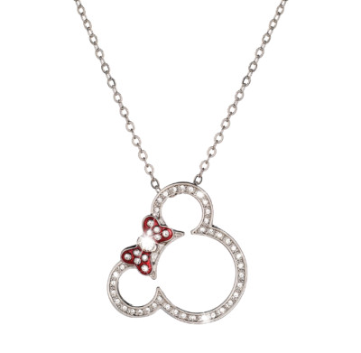 Disney Arribas Necklace ✿ Minnie Ear Bow Icon✿ Made with Crystals from Swarovski-image