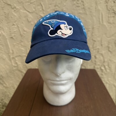 Walt Disney World Hat Cap Youth Strap Back Blue Sorcerer Mickey Mouse-image