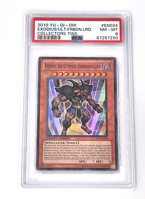Yugioh Exodius The Ultimate Forbidden Lord CT07-EN024 Collectors Tins PSA 8-image