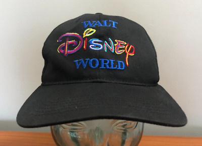 VINTAGE 90's WALT DISNEY WORLD BASEBALL HAT SNAPBACK CAP BLACK GOOFYS HAT CO. e-image