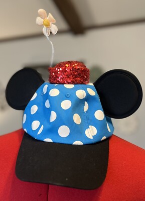 Walt Disney World Parks Clarabelle Cow Dots Mickey Ears Baseball Hat Adult-image