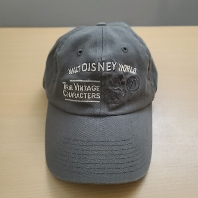 Disney Parks Walt Disney World Gray Baseball Cap Hat Strapback OSFA-image