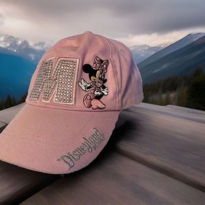 Walt Disney World Minnie Mouse M Cap Hat Pink Bling Adjustable Adult Size-image