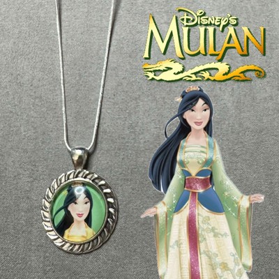 MULAN 925 Sterling Silver Necklace & Handmade Cabochon Pendant Jewelry Gift ✨NEW-image