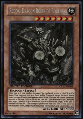 Yu-Gi-Oh! - Redox, Dragon Ruler of Boulders 2013 CT10-EN003 SR Limited Edition-image