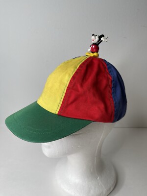 Mickey Mouse Walt Disney World Mens Pinwheel Adult Hat Vintage 100% Cotton-image