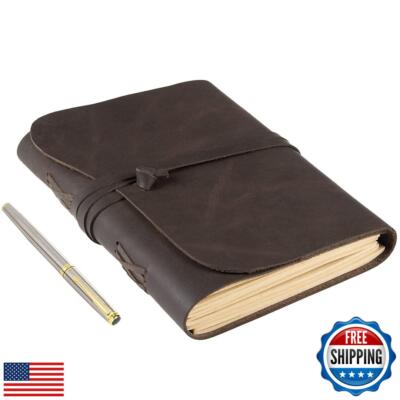 ELIZO Leather Journal Notebook Leather Bound Journal for Men - 7x9 Refillable-image