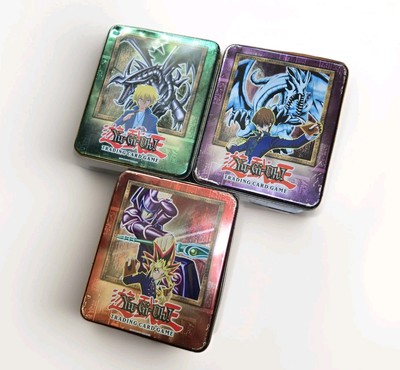 1996 Yugioh Collector's Tins Set of 3 EMPTY, Yugi, Joey, Seto-image