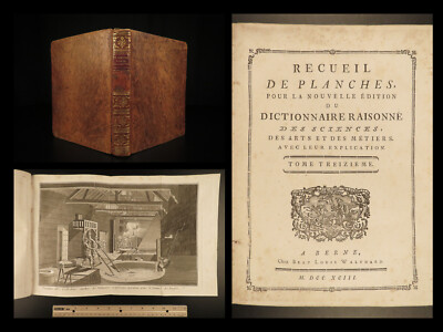 1793 Diderot Encyclopedia 106 Plates GLASS Blowing Fabric Dyeing Turkish Carpets-image