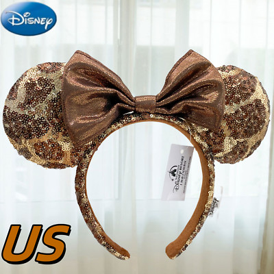 Disney-Parks Leopard Headband US Ship Giraffe Animal Print Sequin Minnie Ears-image