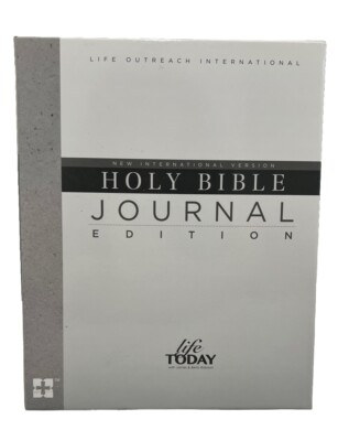 NIV Holy Bible Journal Edition Italian Duo-Tone Gray Leather  New in Box-image