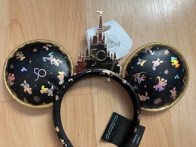 Walt Disney World Park 50th Anniversary Castle Minnie Mouse Ears NWT-image