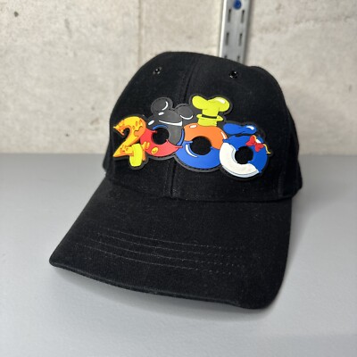 Vintage Disney World 2000 Y2K Hat Strapback Black-image