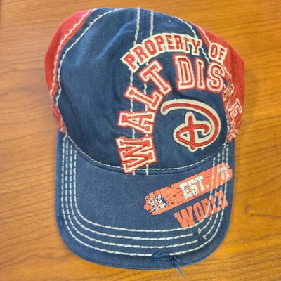 Walt Disney World Adult Baseball Hat Red Black Est 1971 Adjustable Park Cap-image