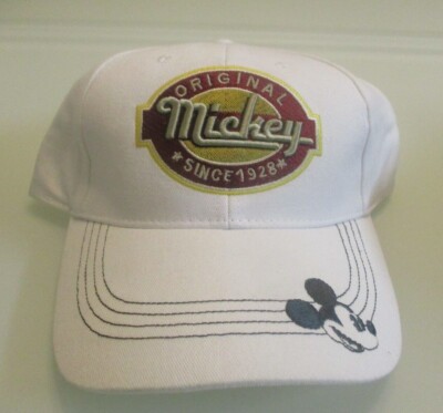 NWT Disney Park ORIGINAL Mickey Mouse Men's White Baseball Cap Hat Size 58cm-image