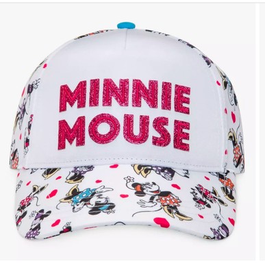 Disney Parks Minnie Mouse Baseball Cap Youth | Walt Disney World Hat pink hearts-image