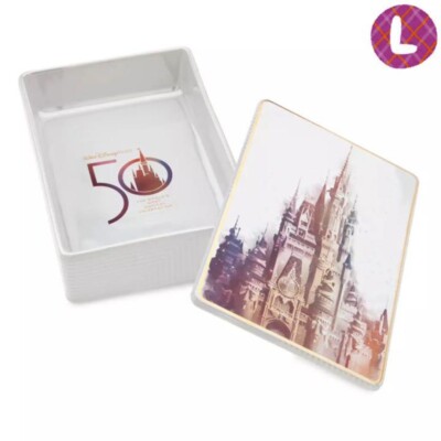 Walt Disney World 50th Anniversary Ceramic Trinket Box Ceramic Unused Cute!-image