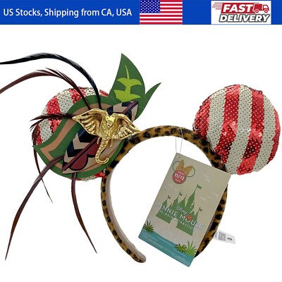 Disney's Parks  Feathers & Green Leaves Mouse Ears Headband for Women and Girls-image